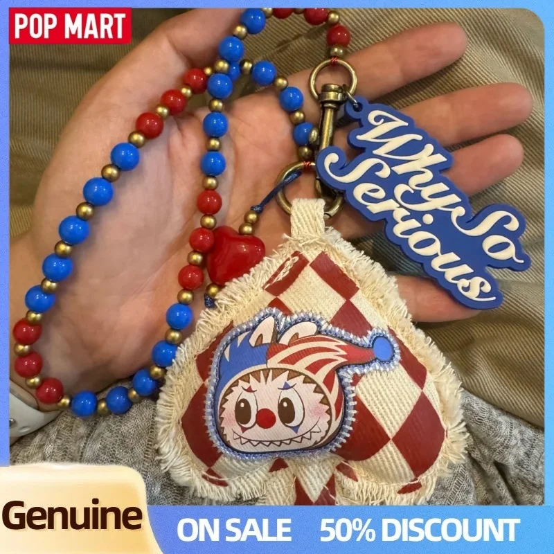 

POPMART Why So Serious Series Hanging Chain Blind Box Labubu Crybaby Dimoo Molly Pendant Decor Chain Mystery Box Halloween Gift