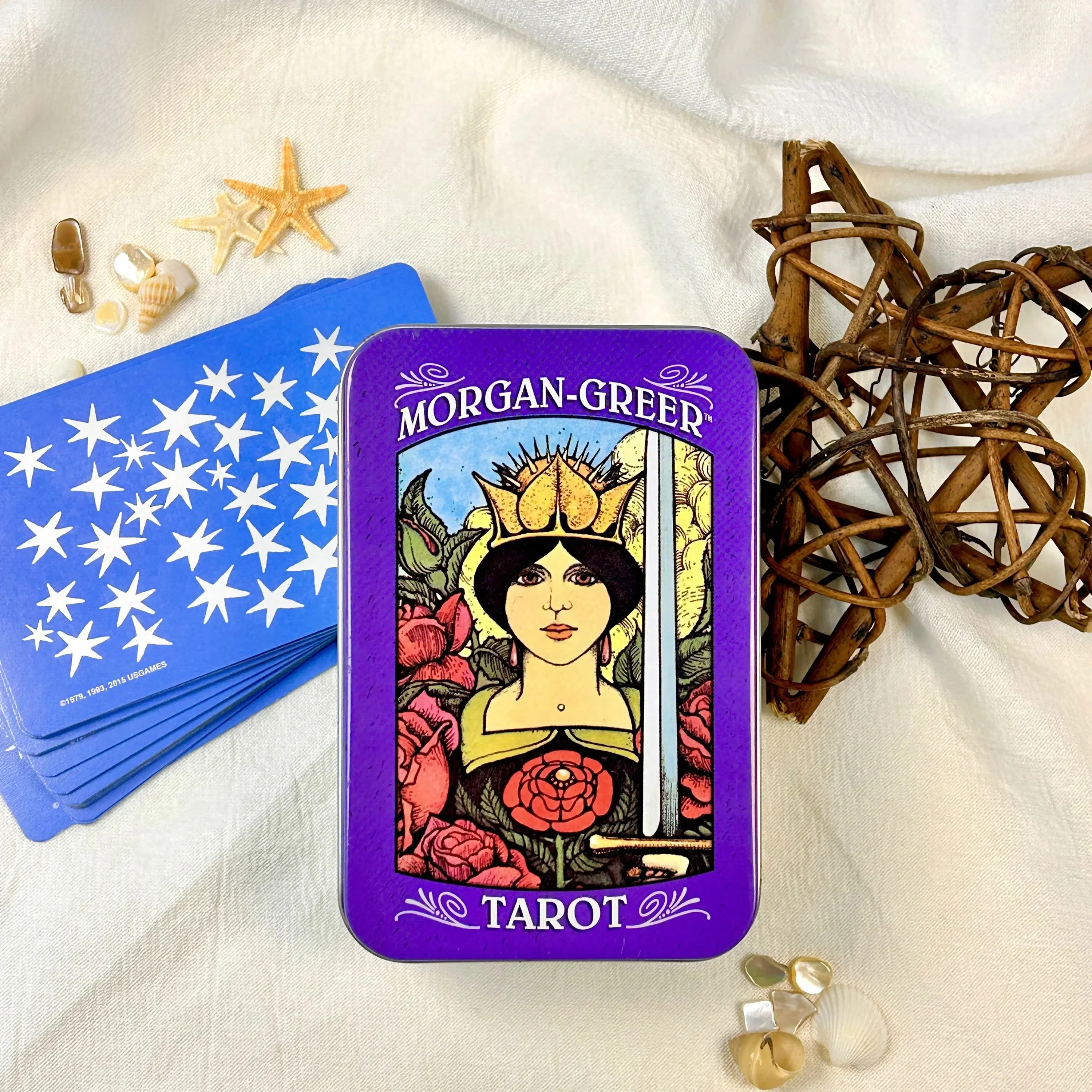 portable-pocket-edition-morgan-greer-tarot-cards-iron-box-frameless-design-easy-to-carry-tabletop-game-for-one-player