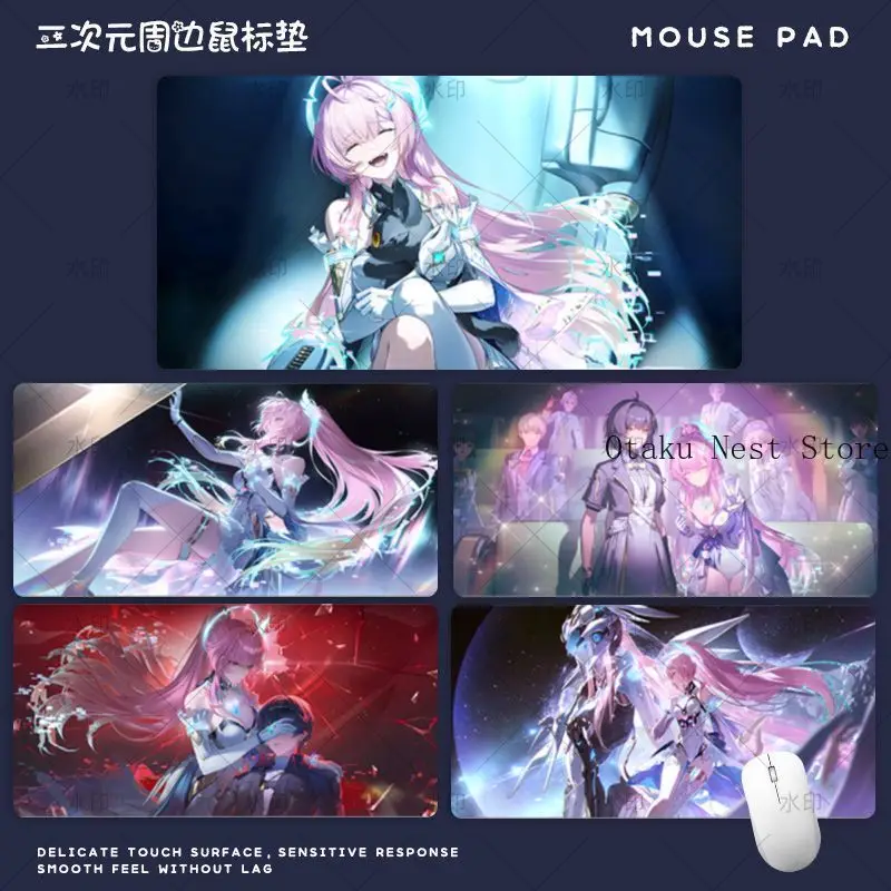 Wuthering Waves Aemeath Oversized Desk Mouse Pad Water Resistant Non Slip Base Game Keyboard Desk Mat Cosplay Gift