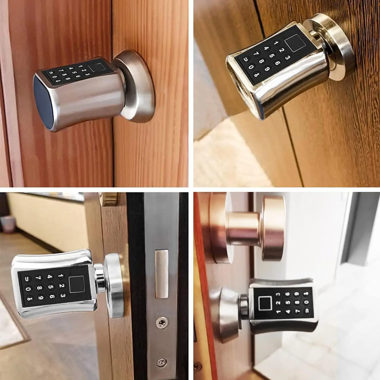 Fingerprint Door Lock Fingerprint Electronic Security Lock with Digital Code Smart Life APP Control Anti-Drill Anti-Pick