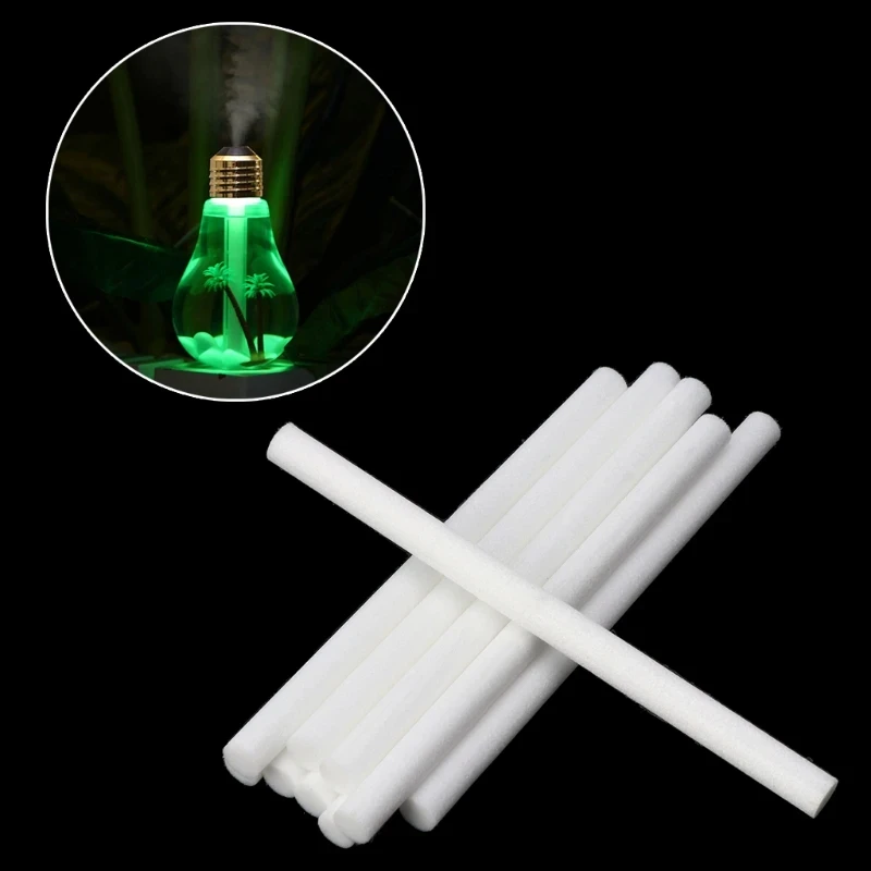 10 PCS 5mm Humidifier Filter Cotton Swab Core USB Air Ultrasonic Humidifier Aroma Diffuser Replacement Cotton Sponge Stick