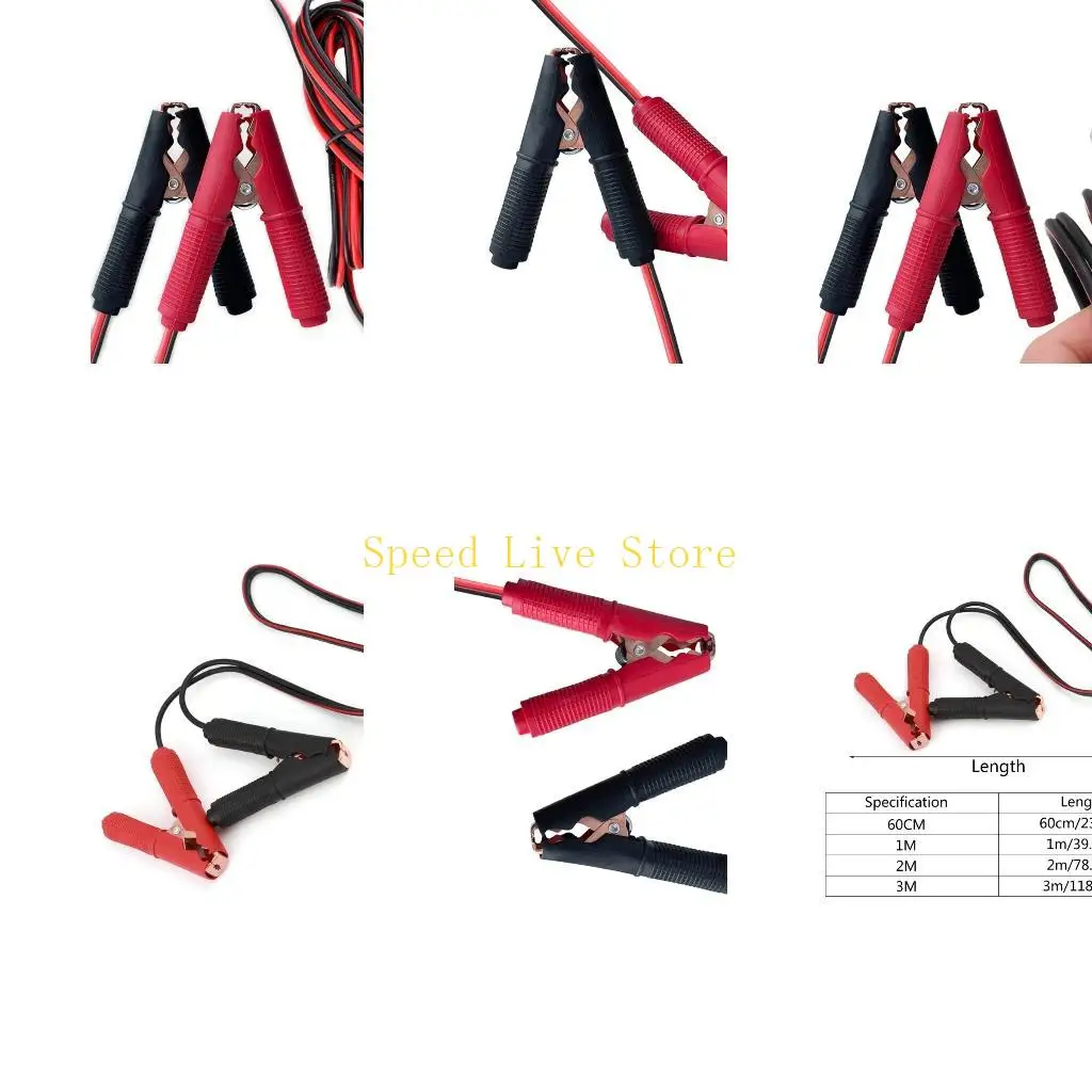 547C Lightweight Car Battery Cable Battery Cable Red and Black Inverter Cable 60cm 1m 2m 100A 2.5mm² Quick Installation
