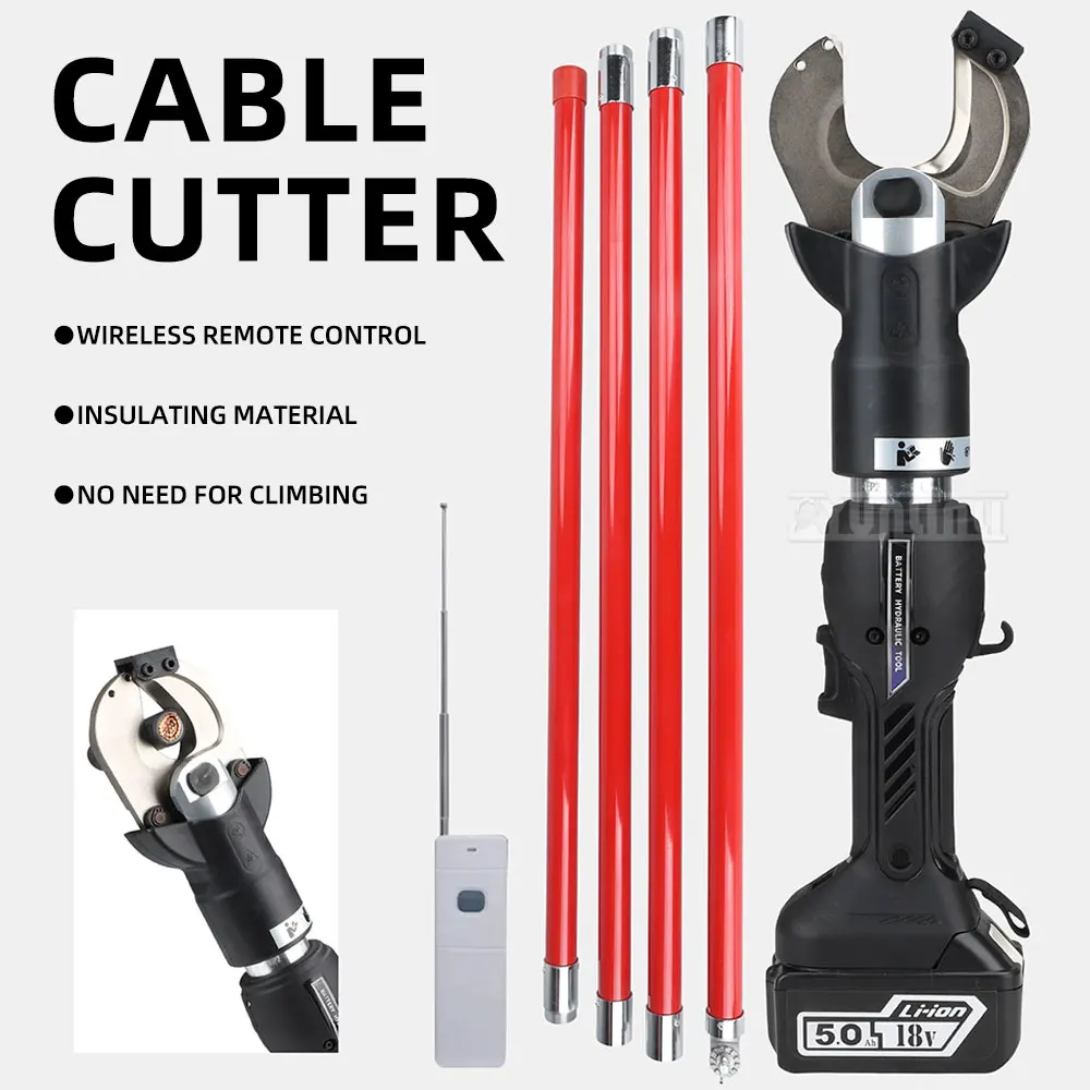 Wireless remote control electric cable cutter, new lithium battery insulated wire cutter, NP50C charging extension rod