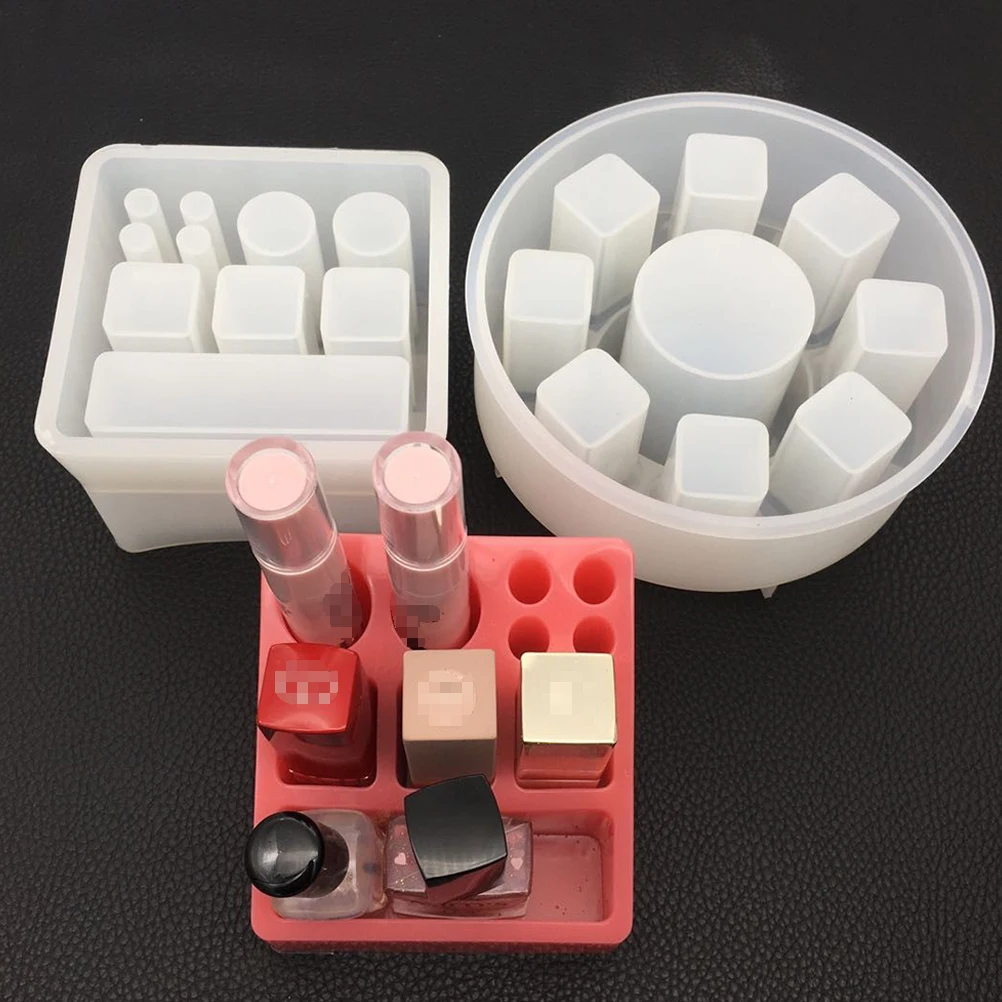 

creative epoxy mold silicone storage box decor silicone mold lipstick storage box mold diy lipstick storage mold