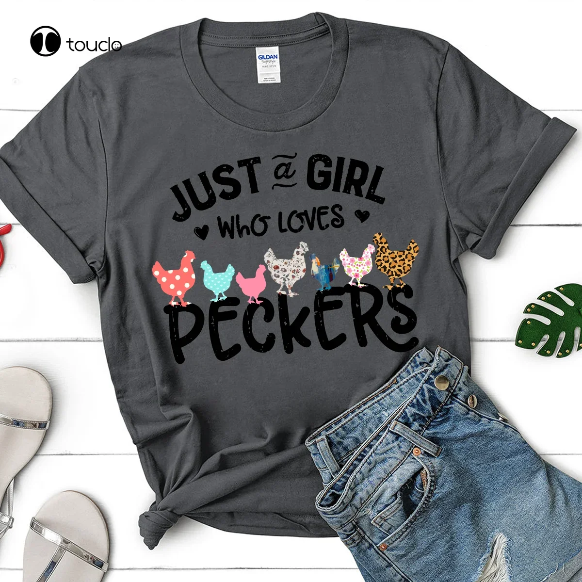 

Футболка Just A Girl Who Love Peckers, забавный подарок для любителей курицы, мужская и женская футболка, рубашки для мужчин, большие и высокие