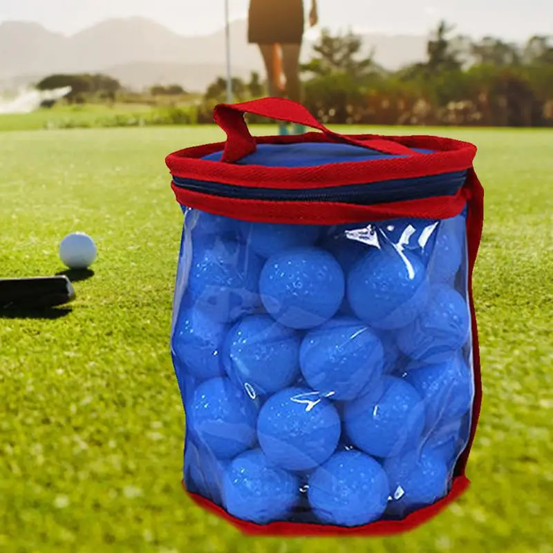 Golf Ball Pouch Portable Golf Storage Bag Washable Golf Ball Bag With Zipper Golf Ball Organizer Table Tennis Storage Bag