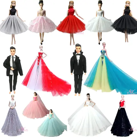 NK 1/6 Doll Boy Girl Noble Party Suit Beautiful Evening Dress For 30CM Doll Clothes Doll Accessories Gift DIY Children Toy JJ