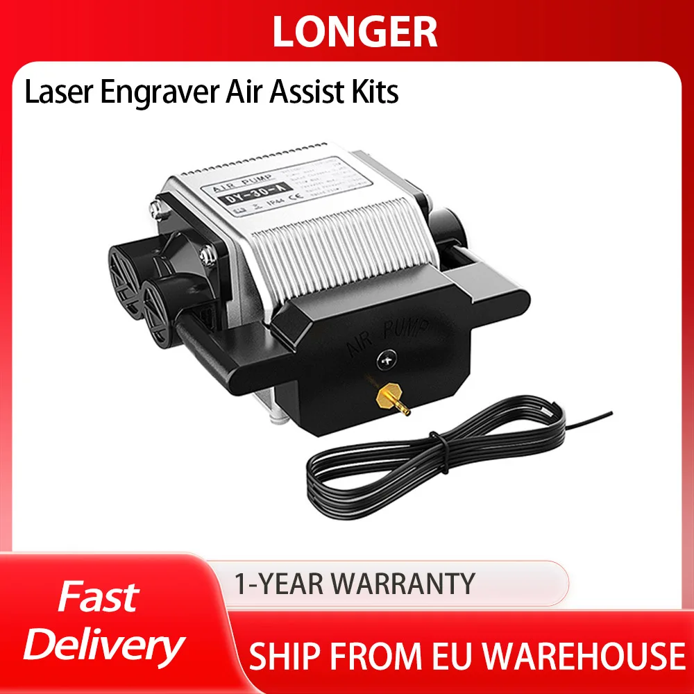 Kit di assistenza aerea per incisore laser RAY5 più lungo da 20 W, flusso d'aria massimo 30 l/min, potenza massima 16 W, CA 220 V 50 Hz, pressione massima 0,03 MPa, 1/8 pollici