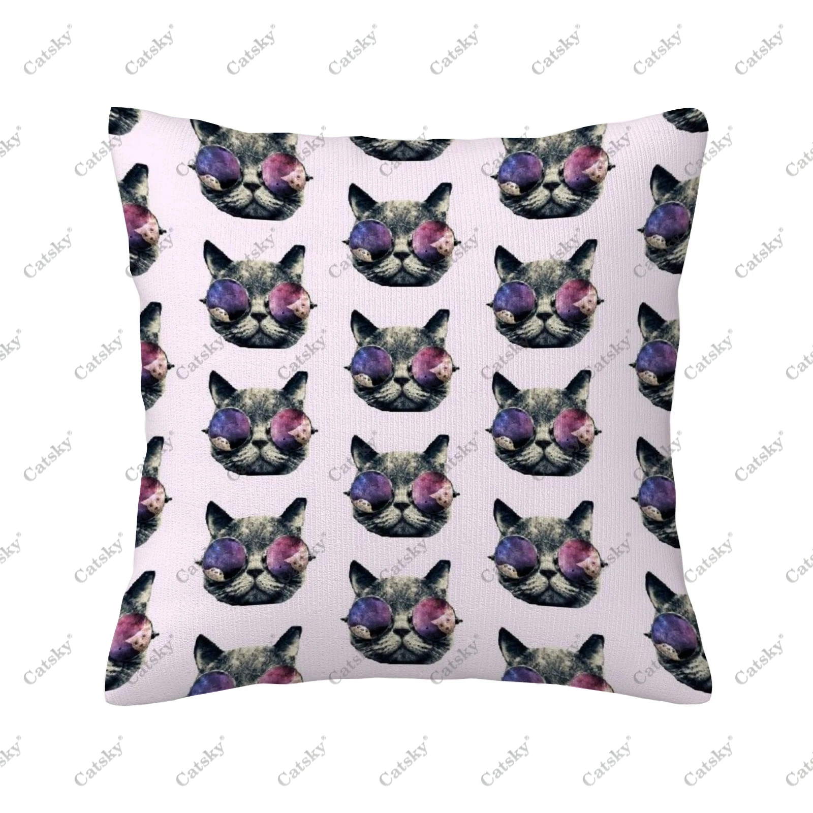 animals cute dog funny cat head Pillow cover decoration sofa home holiday double-sided short plush cushion covers back pillows