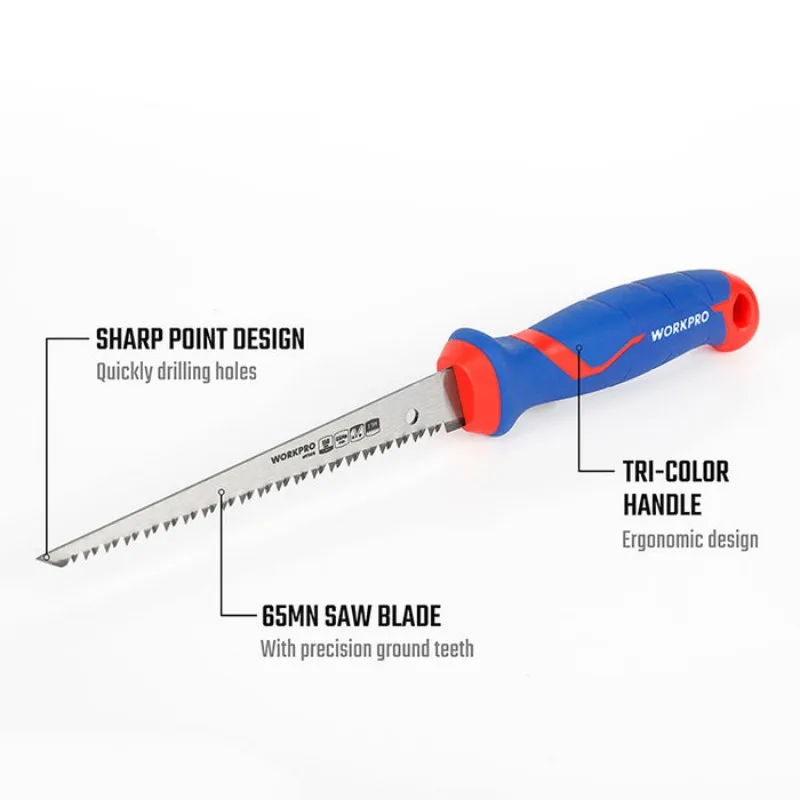 WORKPRO WP215016 6-Inch Jab Saw for Drywall, Wood, and Plastic Cutting Tool Accessories