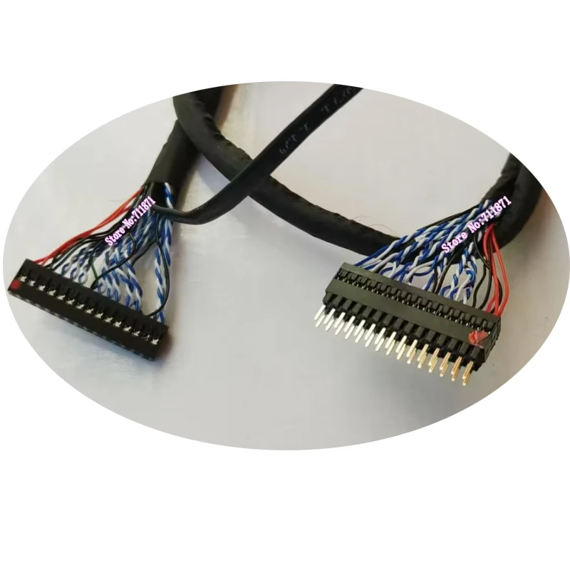 2.0 Pitch Shielded With GND 30P 30Pin LVDS extension Cable Cord 30 Pin Male Female Lcd Screen cable extend Extension Line Wire