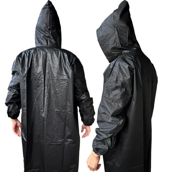 Disposable Portable EVA Raincoats for Adults Reusable Rain Ponchos Outdoor Motorcycle Cycling Hiking Hooded Lightweight Raincoat 3
