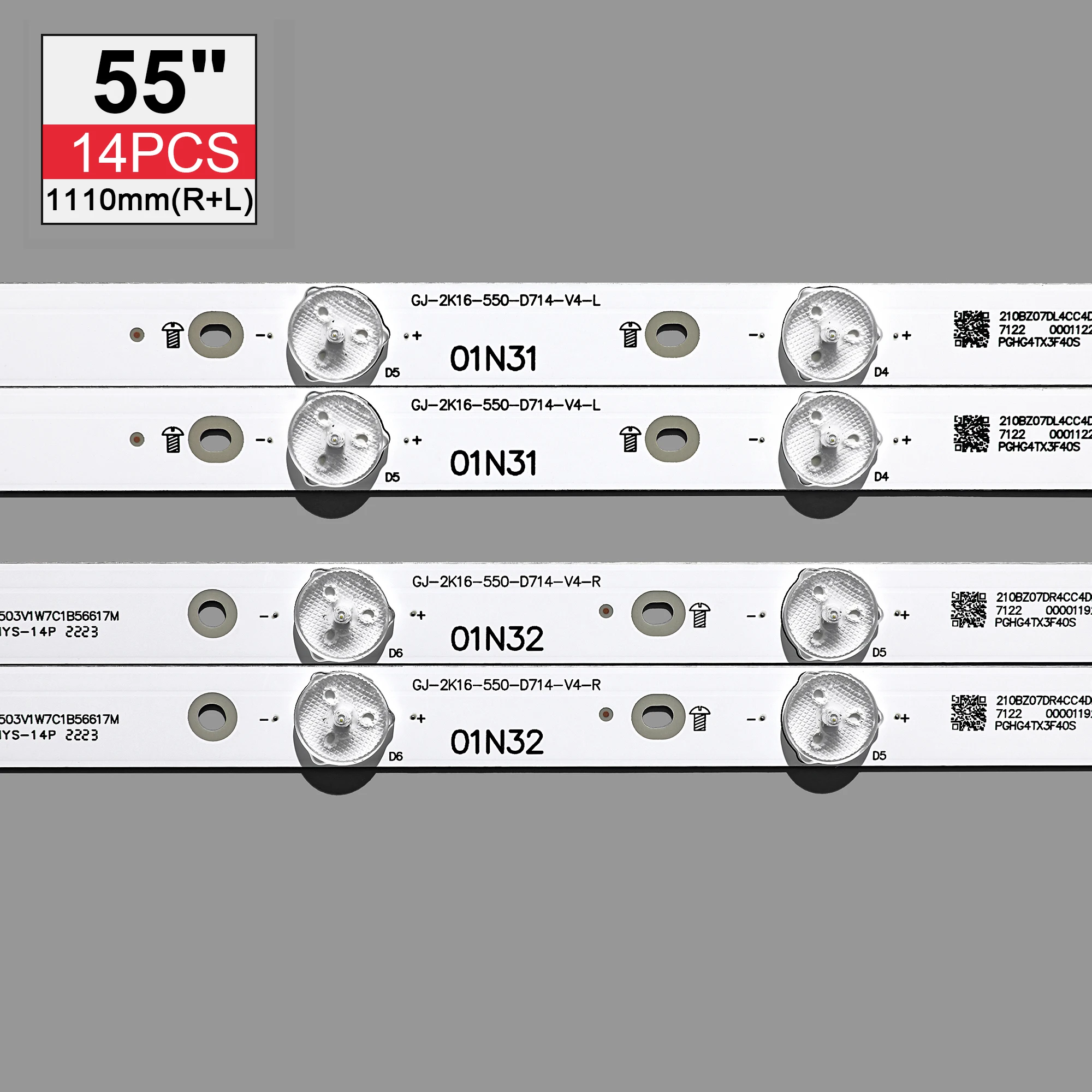 LED strip for 55PFF5701 55PUS6501 LB55072 55PUS6561 55PUS6581 55PUS6101 55PUH6101 55PUS6401 55PUS7272 GJ-2K16-550-D714-V4-L R