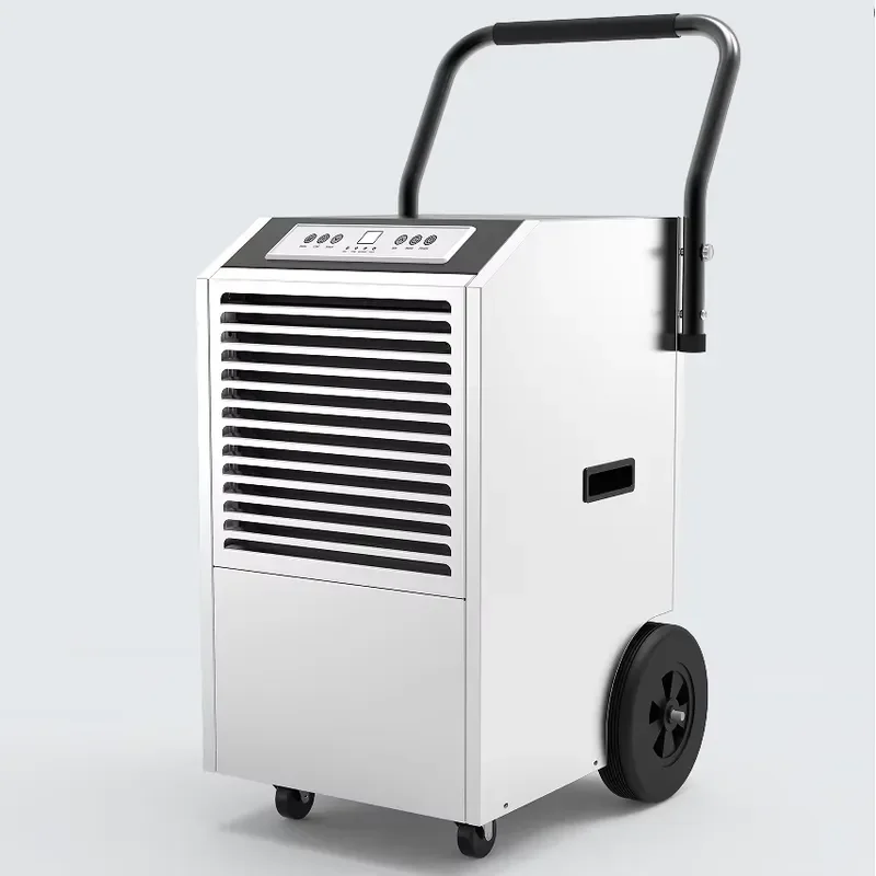 60L Dehumidifier Large Capacity Commercial Industrial Basement Greenhouse Room Damp Remover With Wheels Easy Move Efficient