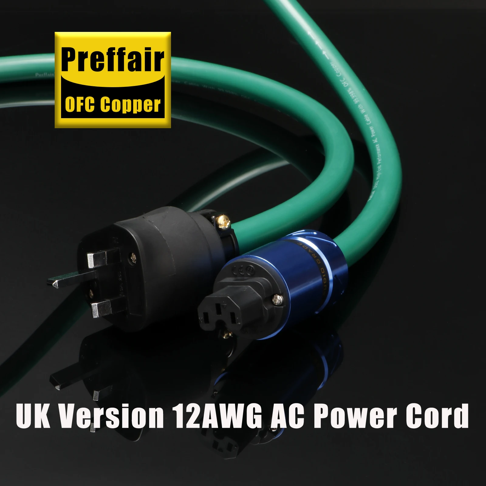 

Кабель питания Preffair США/Великобритании/Австралии/ЕС, медный, серебристый проводник, Hi-Fi аудио, кабель переменного тока высокой мощности, шнур питания британского стандарта