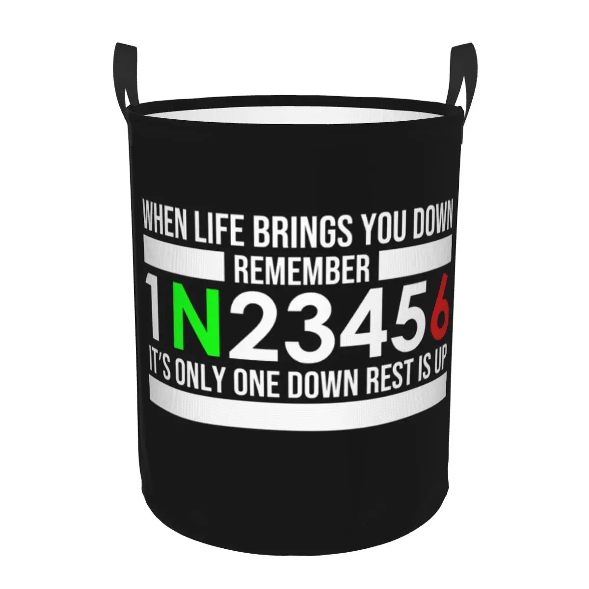 Custom 1N23456 Motorcycle Gear Laundry Basket Foldable Large Clothing Storage Bin Motocross Motor Sport Baby Hamper