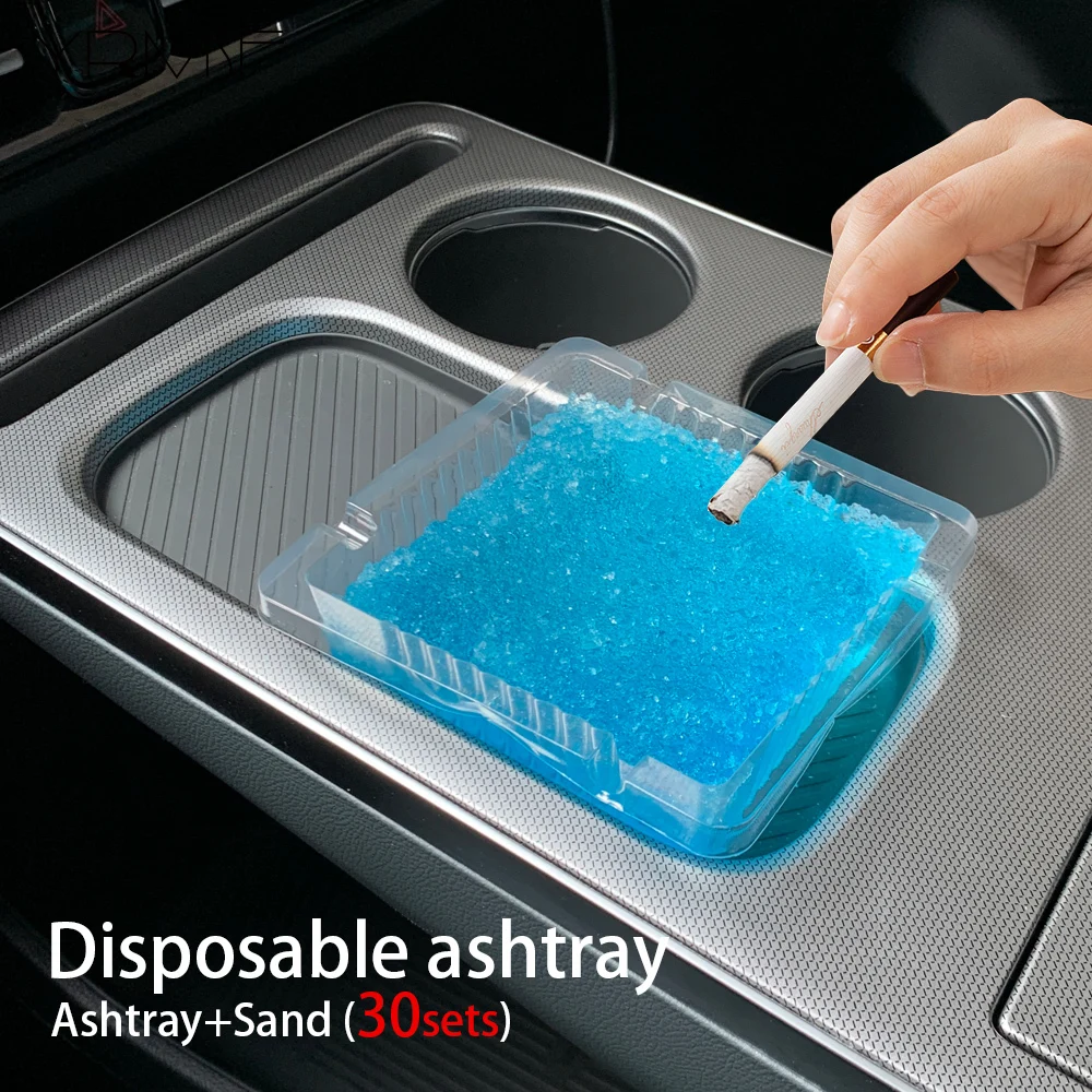 Disposable Vehicle Mounted 30pcs Ashtray Smoke Purification Eliminate Smoke And Odor Office Household Smoking Accessiories