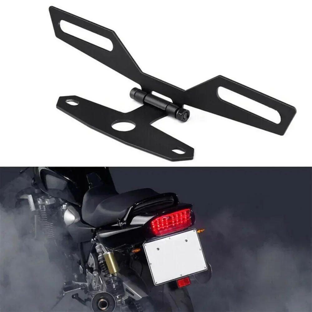 Motorbike ATV Adjustable Folding License Plate Bracket Tail Fender Eliminator License Number Plate Bracket Mount Tidy Tail