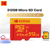 Kodak Memory Card Micro sd 64gb 32gb C10 Storage Card Class10 128GB U3 4K High Speed with SD Adapter TF Flash Card for Mobile PC