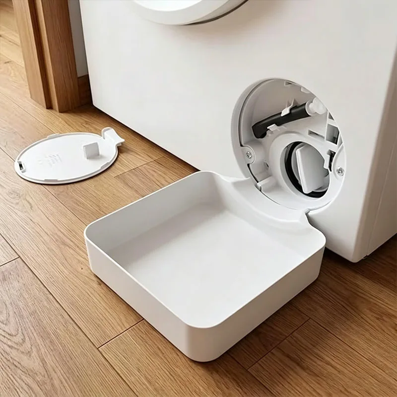 Washing Machine Filter Cleaning Water Tray Portable Drain Catch Pan Fit Front Loader Washer Bosch Siemens Samsung Leak Proof Dri