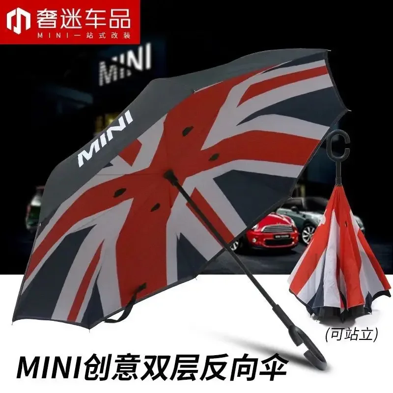 Union Jack Double Layer Reverse Umbrella Windproof Folding Inverted Upside Down for Mini Cooper One JCW S Countryman Accessories