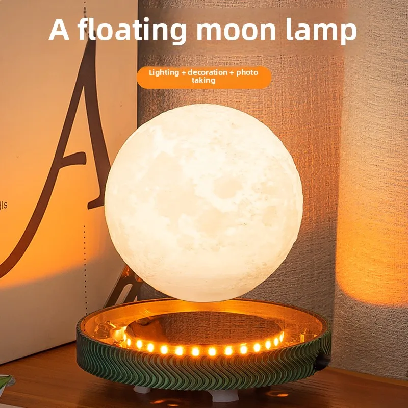 

Maglev Internet Celebrity Moon Lamp Girl Ins Gift Ambient Lamp Romantic Desk Bedroom Lamp Bedside