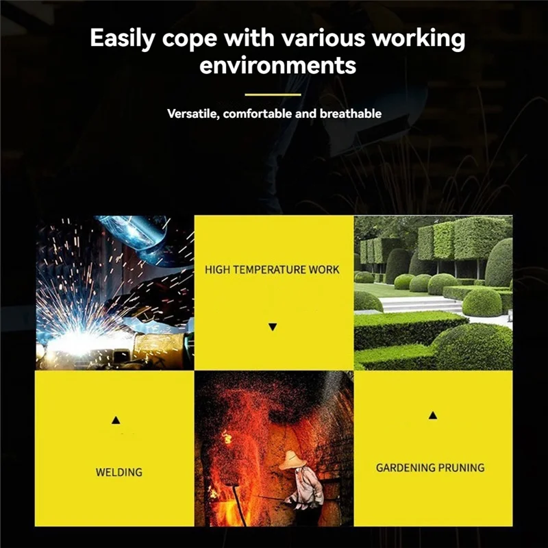 Rose Snoeihandschoenen voor mannen en vrouwen Lange doornbestendige tuinhandschoenen Ademend leer Beste tuincadeau S-[A002]