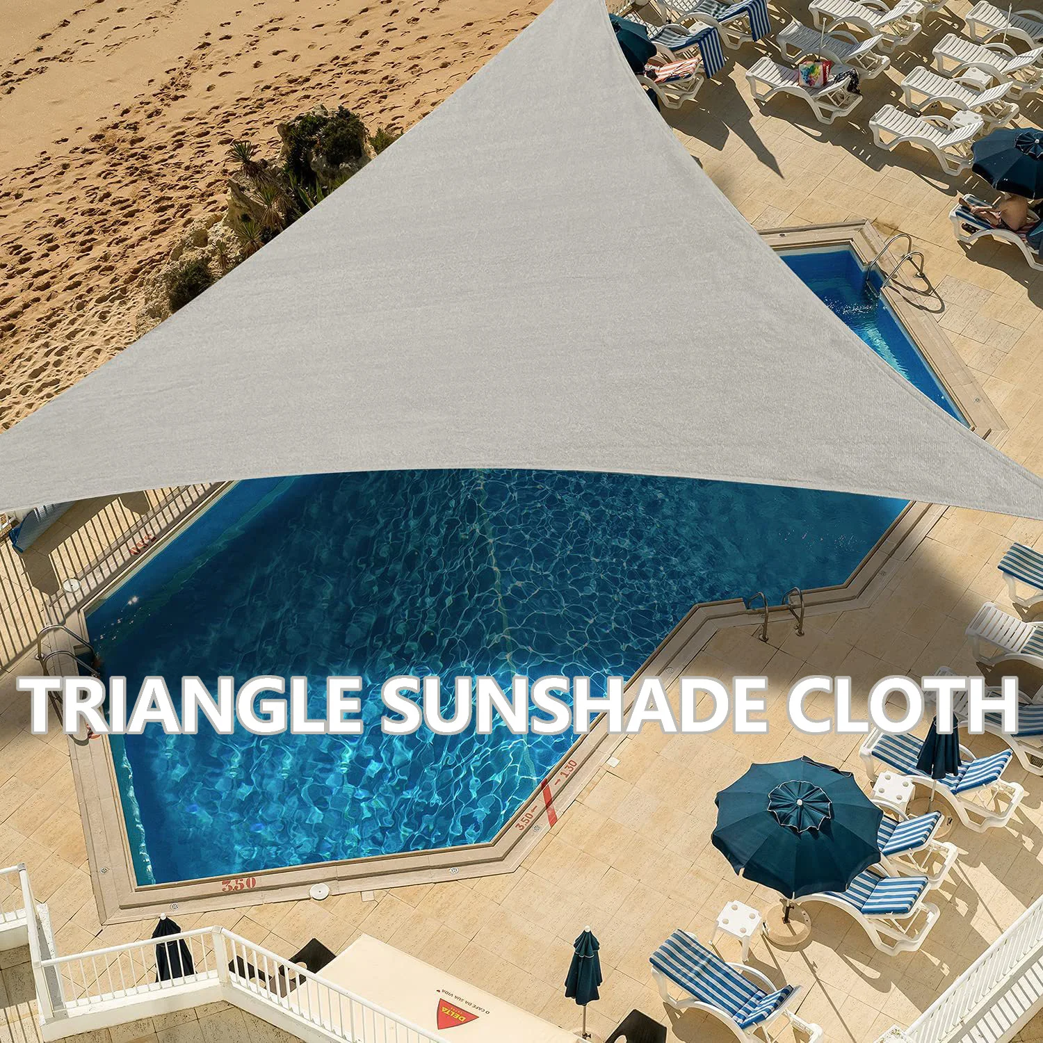 

Outdoor Triangular Sunshade Canvas Outdoor Courtyard Balcony Sunshade Camping Pool Sunshade Landscape Canopy