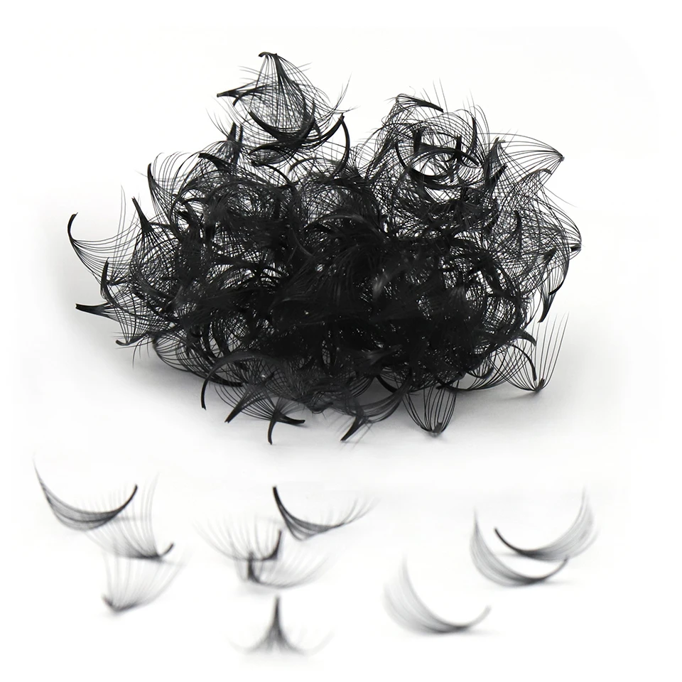 100/300/500 Loose Fans Sharp Slim Base Premade Fans Medium Narrow Stem Thin Pointy Base Promade Volume Fans Eyelash Extensions