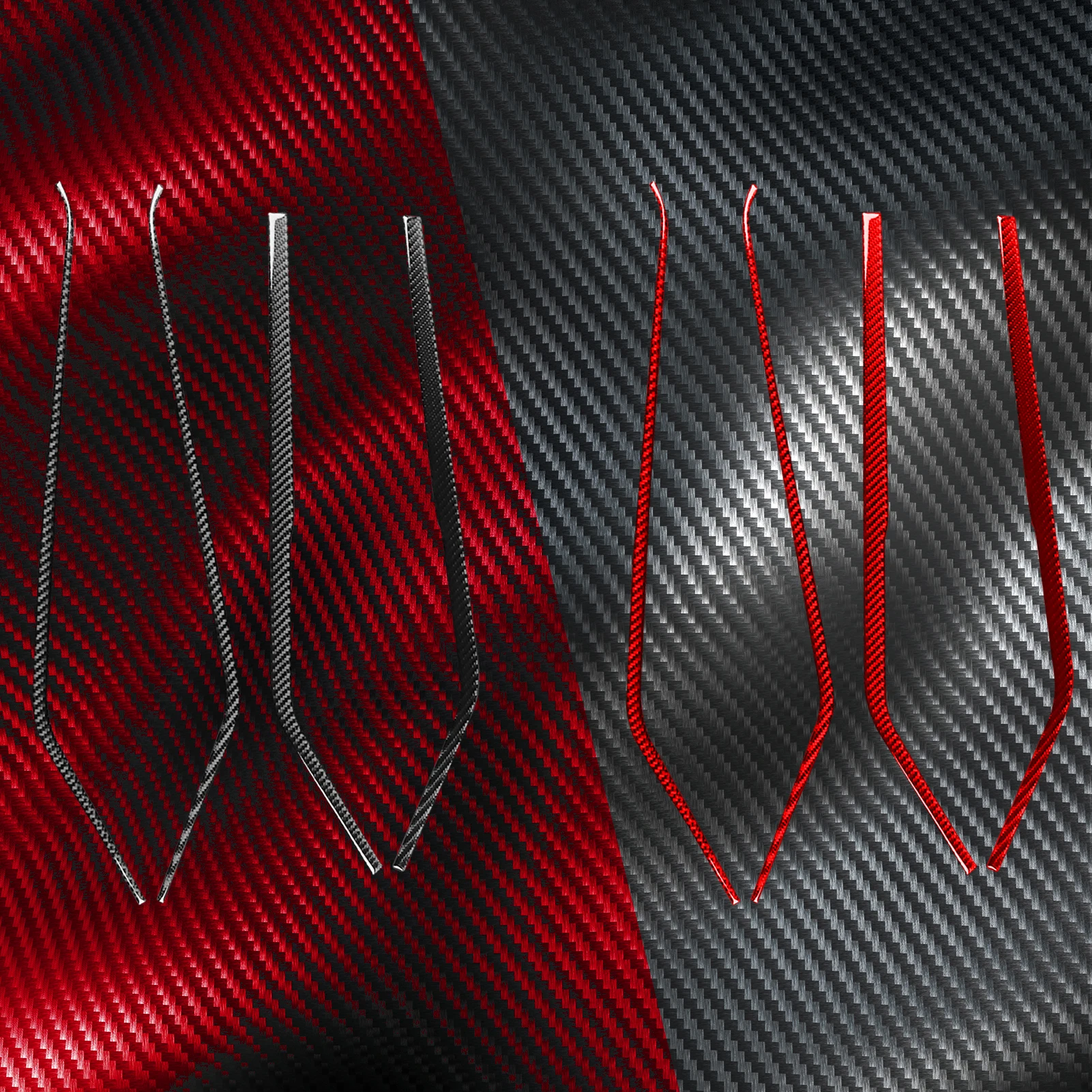 

Carbon Fiber Central Console Decorative Strip Interior Cover Trim Modified Sticker Car Accessories For Porsche 992 911 2019—2024