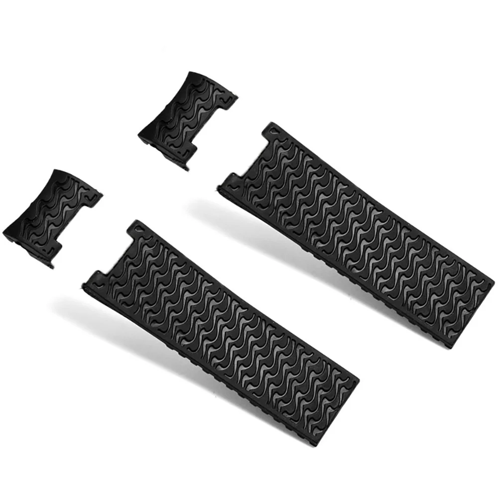 Waterproof Silicone Watchband 22mm for Ulysse Nardin, CARLYWET Soft Rubber strap Replacement Wrist Strap Band Belt Black Brown