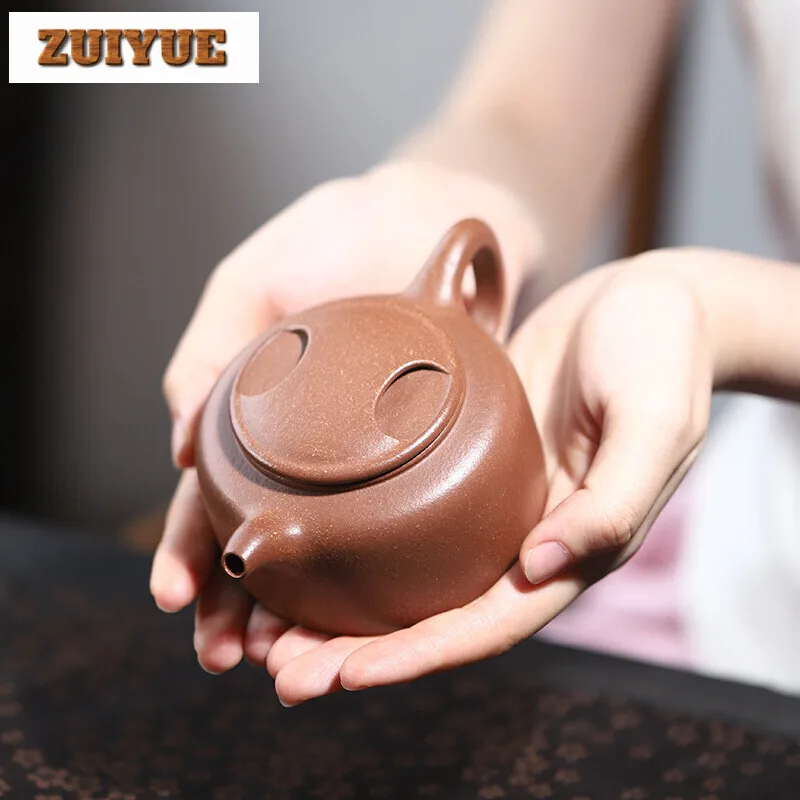 190ML Exquisite Yixing Purple Clay Teapots Handmade Pot Raw Ore Downhill Mud Tea Brewing Kettle Zisha Tea Set Drinkware Supplies