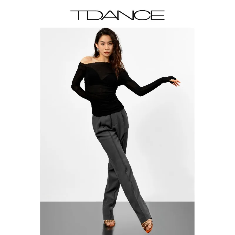 تخصيص TDANCE بطل العالم كارينا آلهة نفس النمط [سراويل صغيرة أرجل] الفصول الدراسية التدريس السراويل اللاتينية اليومية TD25