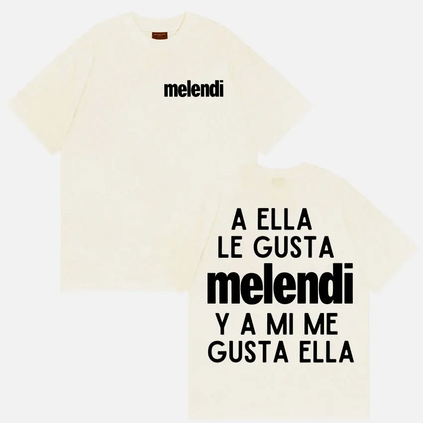مغني الراب Melendi AELLALE GUSTA 2025 ألبوم طباعة تي شيرت الرجال النساء موضة عادية القطن الخالص قصيرة الأكمام بلايز تي شيرت الشارع الشهير