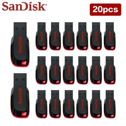 20pcs Wholesale SanDisk USB 2.0 Pen Drive CZ50 U Disk 16GB 32GB 64GB 128GB Original USB Flash Drive Memory Pendrive for Computer