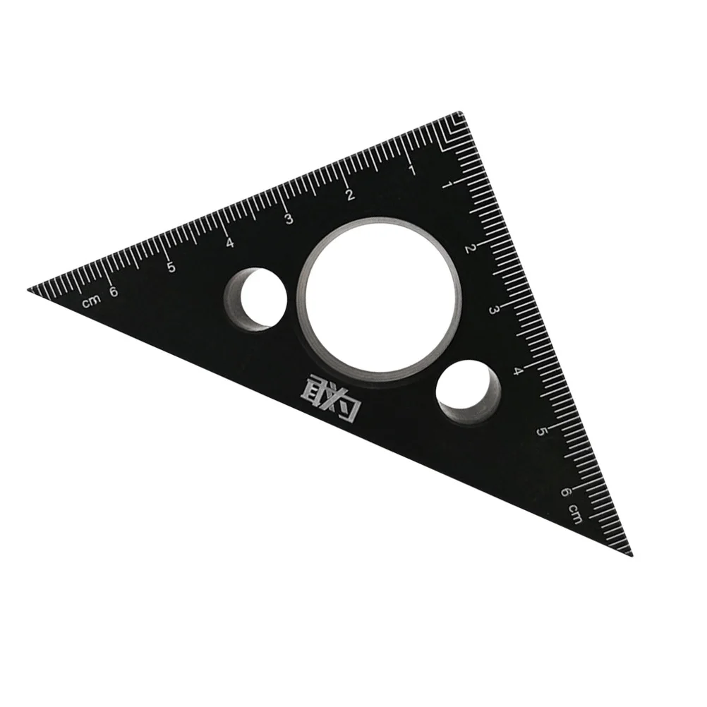 Regla Triangular de aleación de aluminio, regla para carpintería, herramienta de carpintero compacta y ligera, regla Triangular, 1 Uds.