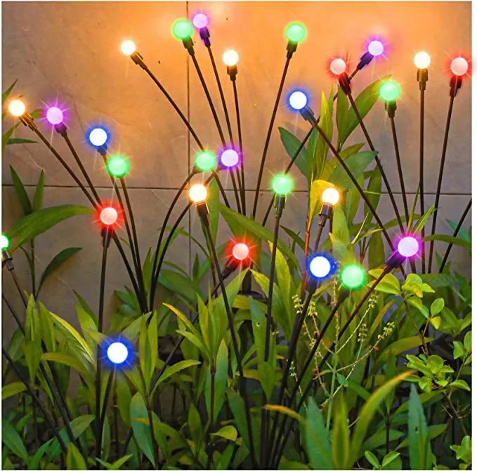 Solar Firefly Light Outdoor Solar Lighting 6/8 LED Waterproof Garden Decoration Landscape Solar Light for Outdoor Gardening