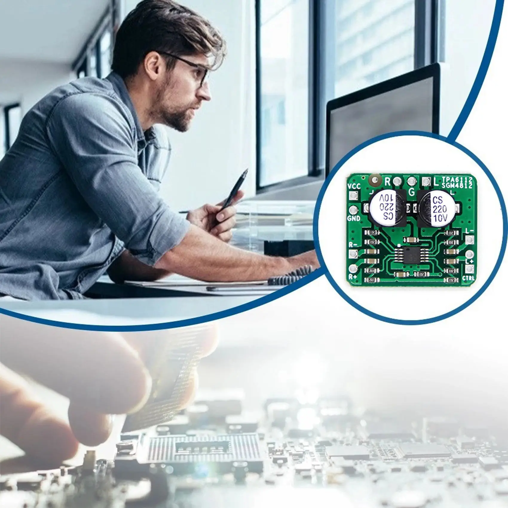 Плата усилителя наушников 150 мВт аудио дифференциальный сбалансированный TPA6112 и SGM4812 HIFI Amp модуль динамика