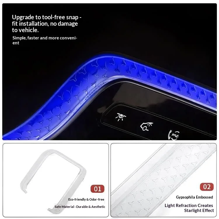 For Mercedes Benz C GLC E Class W206 X254 W214 Starry Crystal Reading Light Frames Decorative Interior Modification Accessories