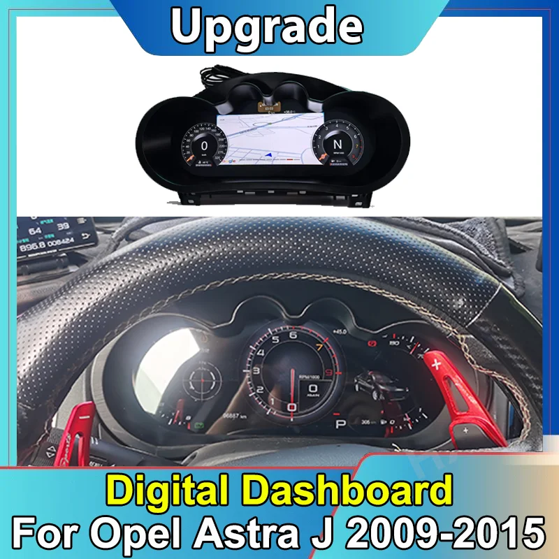 

Автомобильный ЖК-цифровой кластер с виртуальной кабиной SpeedMeter Dash Carplay для Buick Excelle opel astra J, приборная панель с экраном