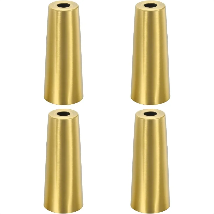 

Чехлы на ножки мебели, 4 упаковки, круглые металлические чехлы на ножки стула, отлично подходят для дивана, стола, стула, 3 золотых тона