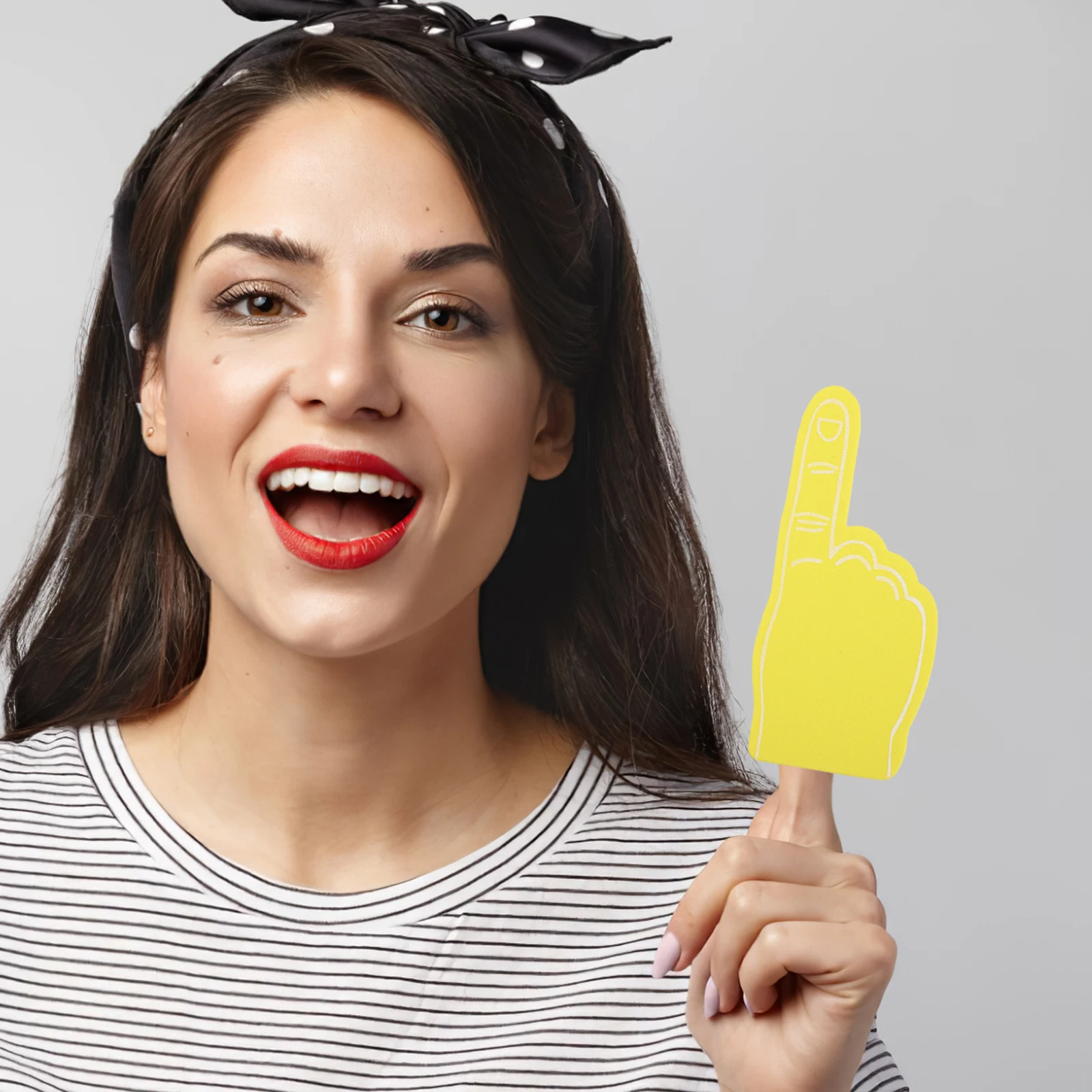 

12pcs Foam Finger Party Props Sports Event Cheering Group Spirit Item Waterproof Ink Comfortable Fit Soccer Basketball Game