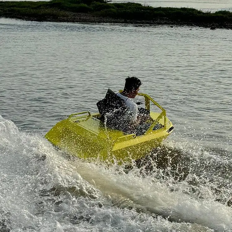 Beginner Friendly Mini Water Karting Boat, Safe Stable Power Component Easy Operate For All Water Sports Hobby Players