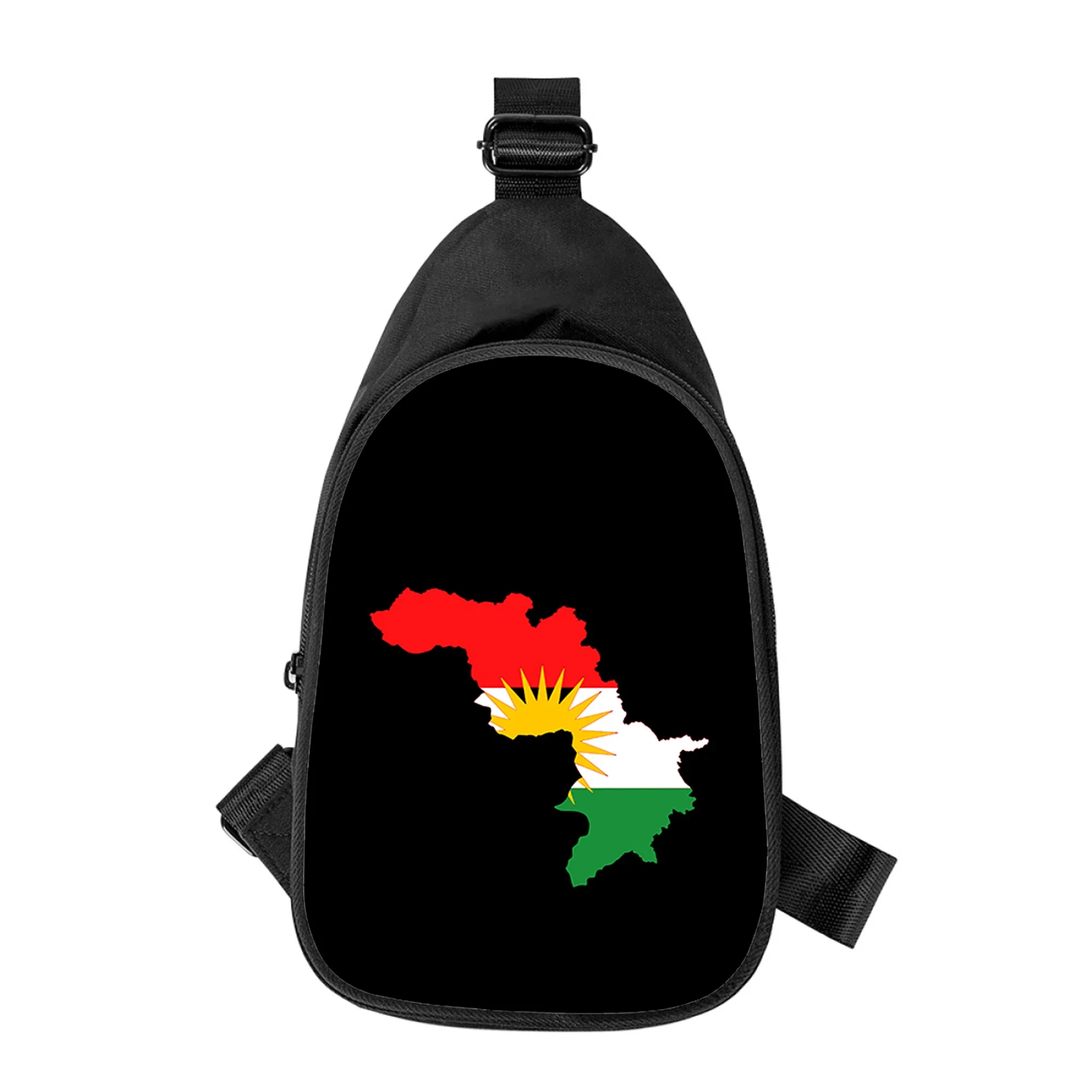 Kurdistan Vlag 3d Print Nieuwe Mannen Kruis Borst Tas Diagonaal Vrouwen Schoudertas Echtgenoot School Taille Pack Mannelijk Borstpakket