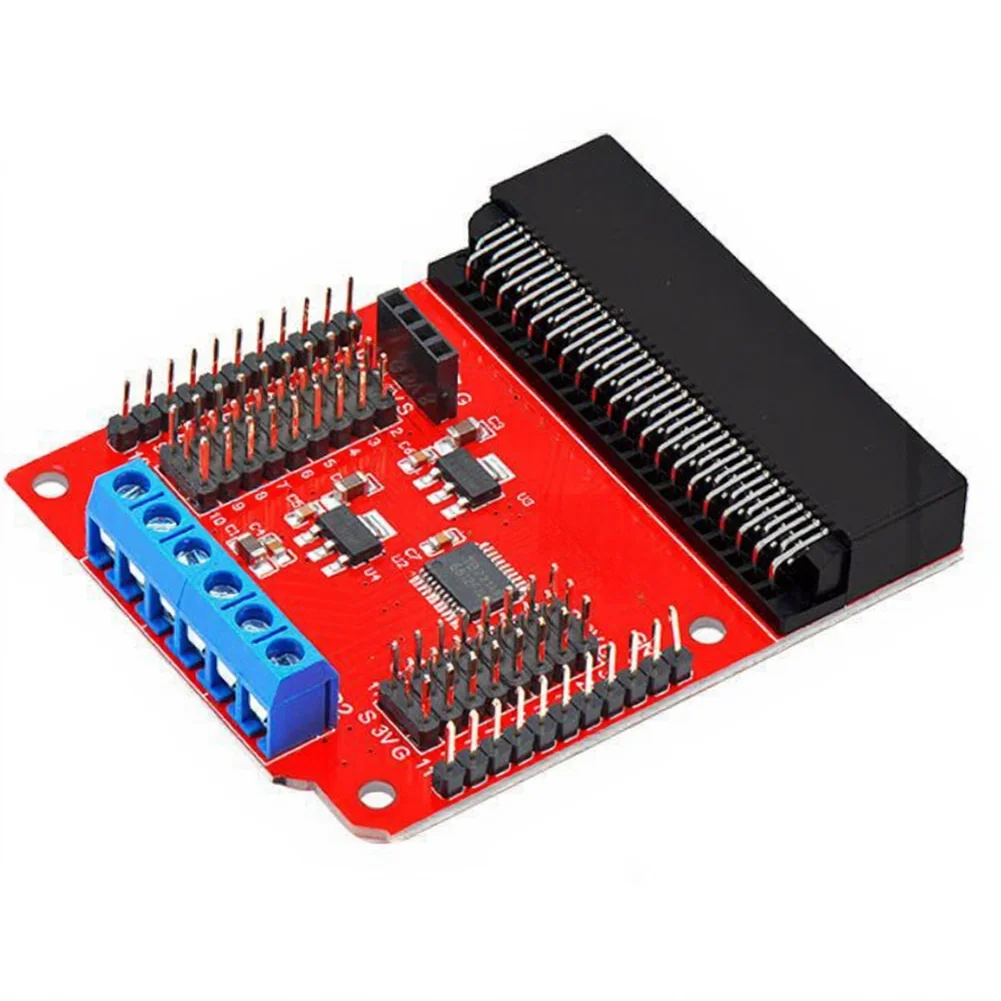 DC Motor Control Board Compatible with tiny:bit for Use in School Robotics Competitions and Electronics Curriculum Labs