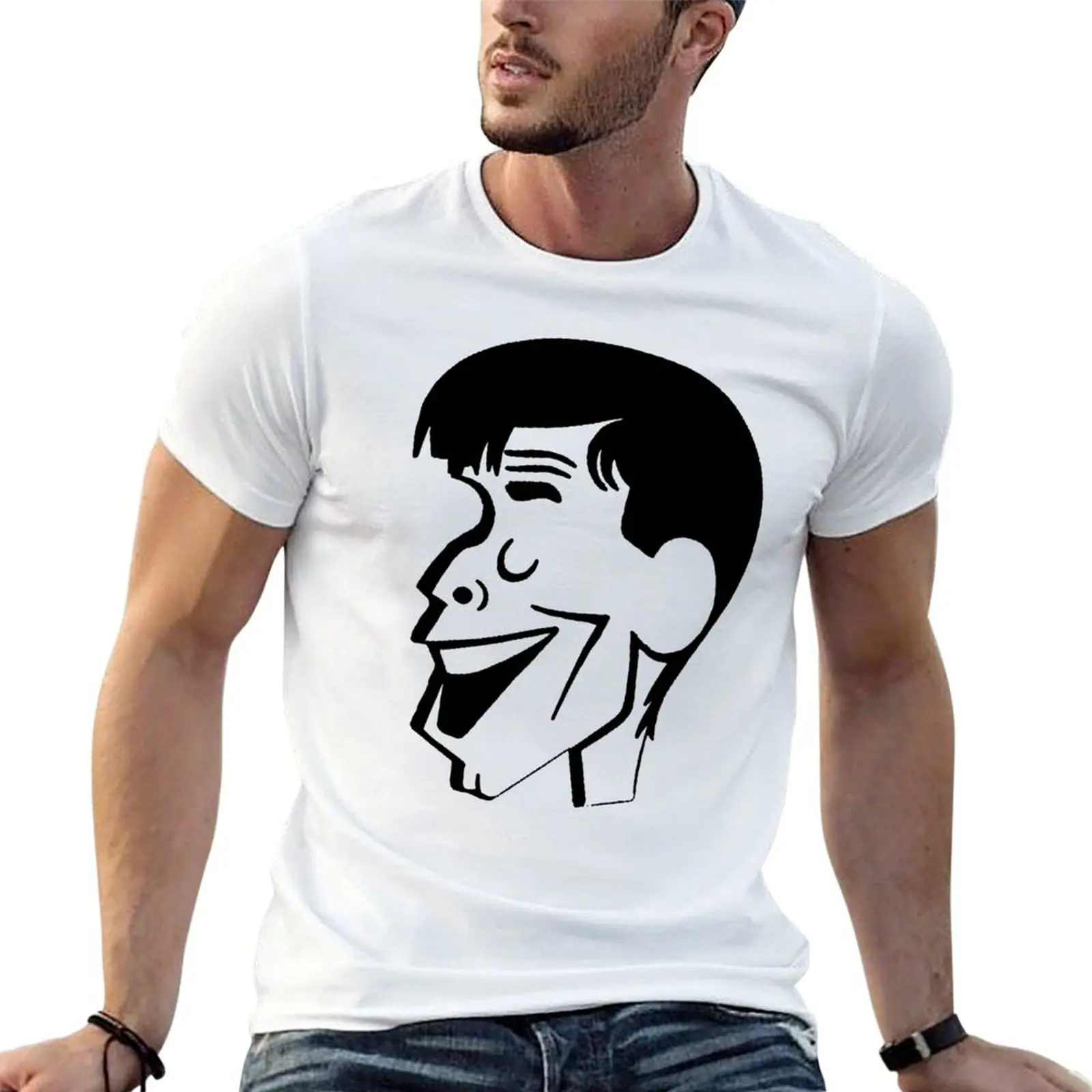 Camiseta com caricatura de Jerry Lewis, camisetas masculinas com estampa gráfica, camiseta essencial para homem, pacote de camisetas de algodão
