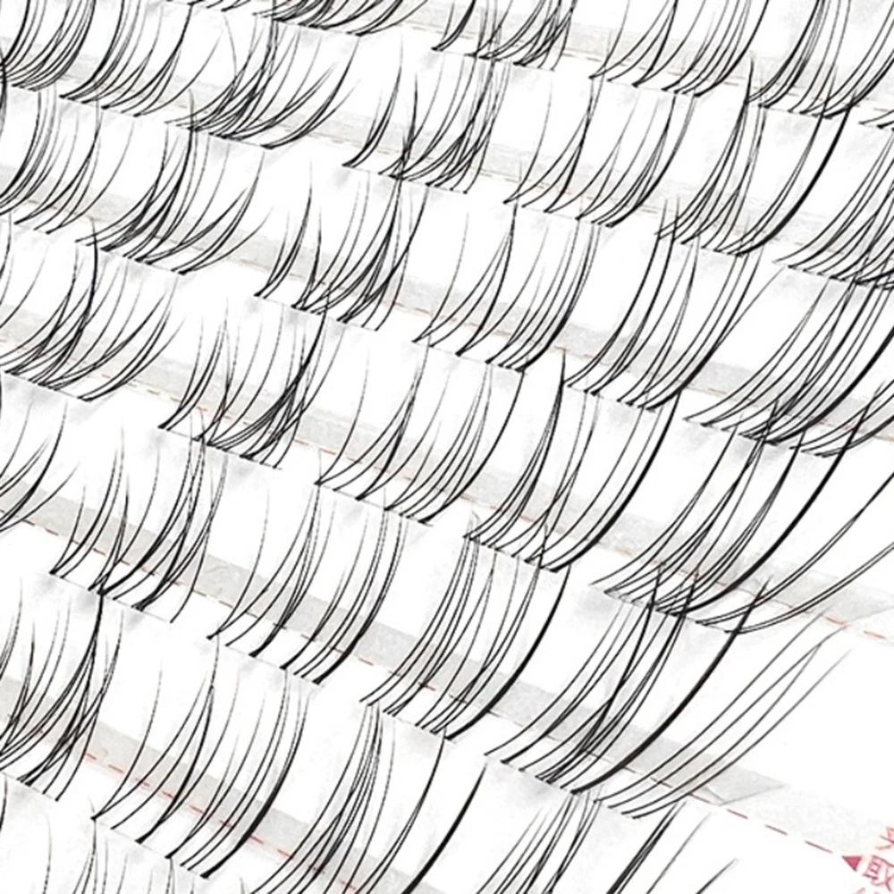 10 rangées de grappes de cils individuels de style renard, Extension de cils naturels segmentés, outil de maquillage pour faux-cils volants