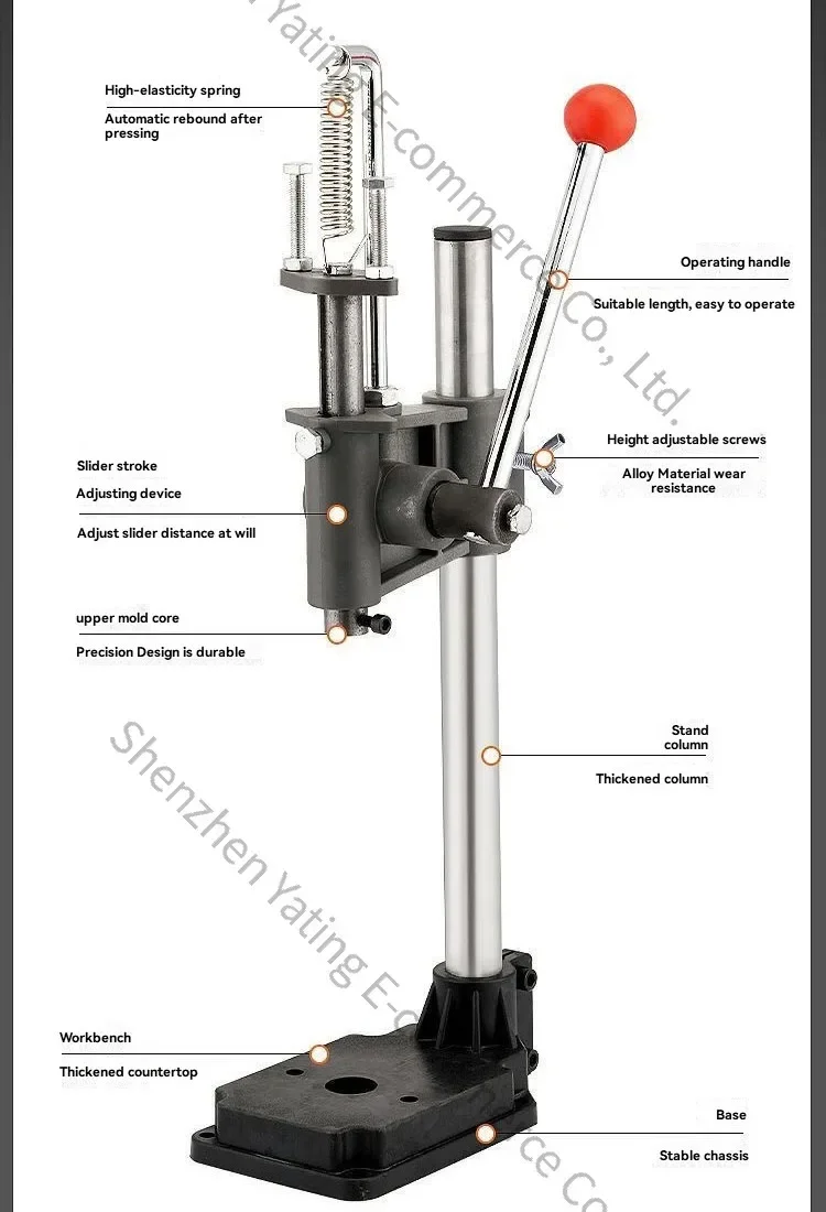 Die-cutting Machine, Punching and Diamond Cutting Machine Manual Press Punching and Stamping Machine