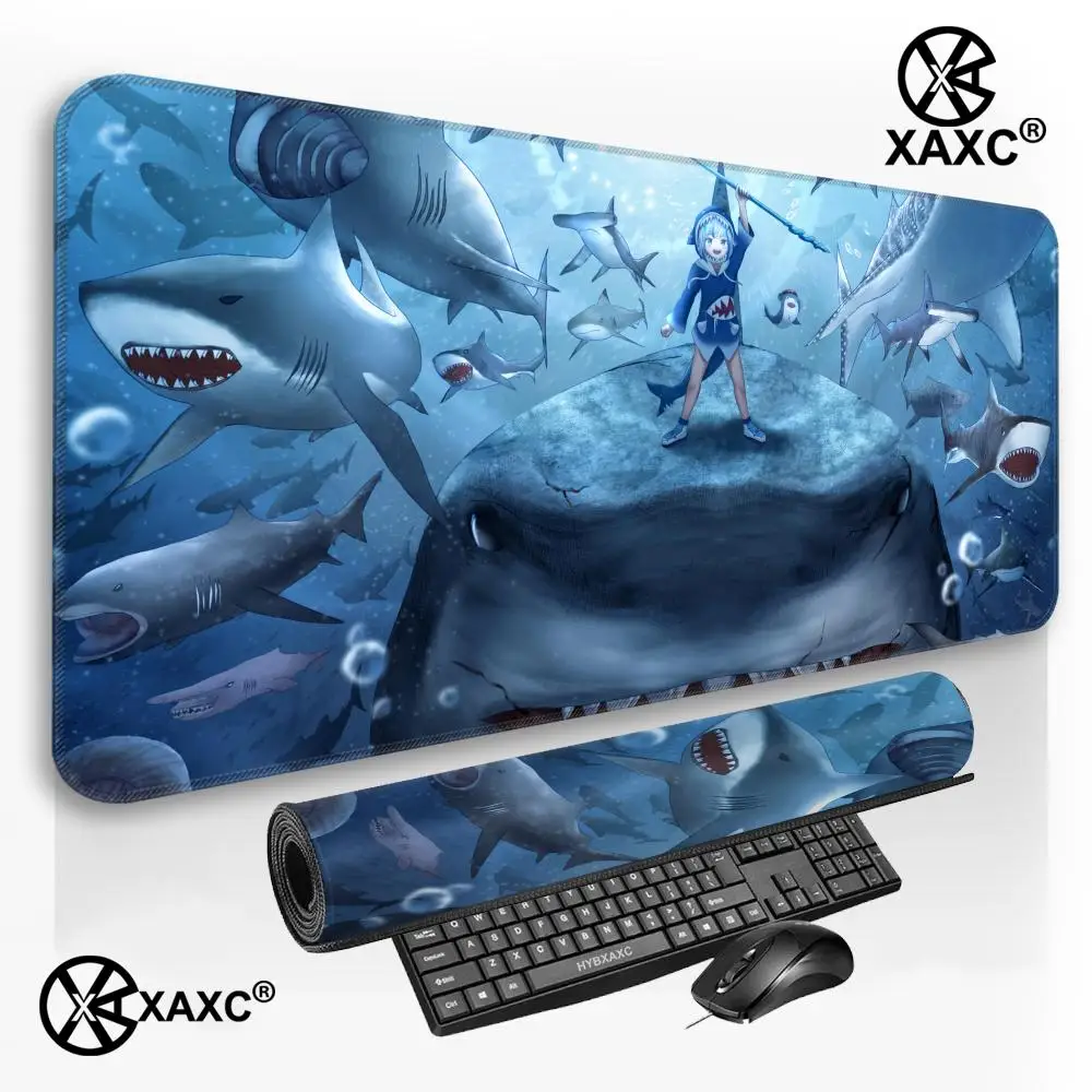 

Hololive Gawr Gura XAXC Mouse Pad large keyboard mouse desk pad non-slip rubber gaming mouse pad laptop mouse carpet