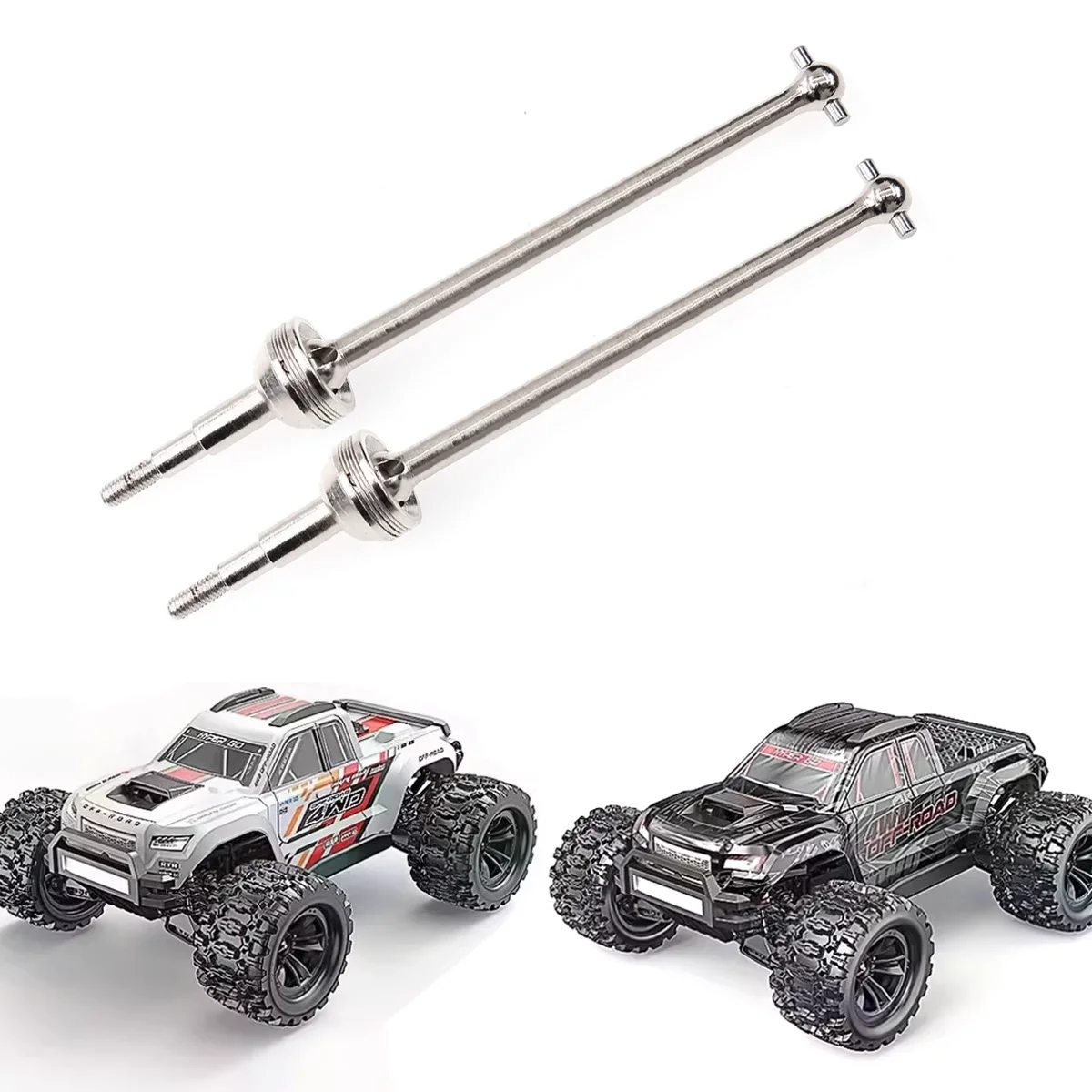 Image of MJX Hyper Go 10208 2 Stück Metallantriebswelle CVD Antriebswelle Upgrade Teile für 1/10 RC Auto 10410B Zubehör